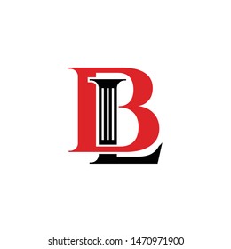 BL simple logo icon design vector