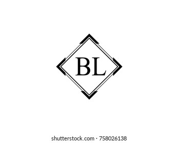 BL square shape vintage logo