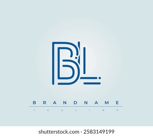 BL Technology Letter Logo Template. This tech letter logo is a graphic mark that uses letters to represent a technology company.