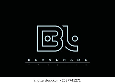 BL Technology Letter Logo Template. This tech letter logo is a graphic mark that uses letters to represent a technology company.