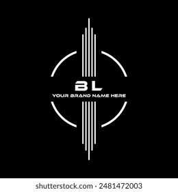 BL three letter modern logo design on black color background
