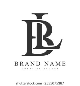 BL trendy logotype template. Initial letter b and l classic font style. Creative logo for company name or identity. Vector illustration.