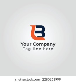 BL unique letter logo design