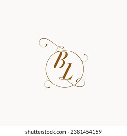 BL uniquely wedding logo symbol of your marriage and you can use it on your wedding stationary