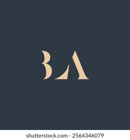 BLA abstract letter logo design. This logo is designed by three abstract letters.