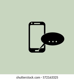 Bla bla icon, phone vector illustration