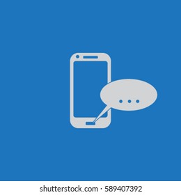 Bla bla icon, phone vector illustration