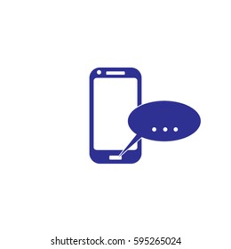 Bla bla icon, phone vector illustration