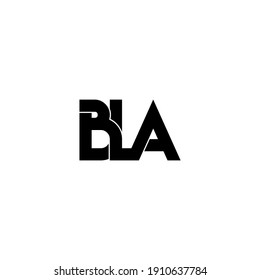 bla letter original monogram logo design