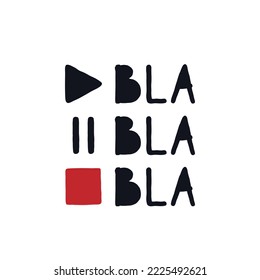 Bla bla bla logo icon sign Funny design