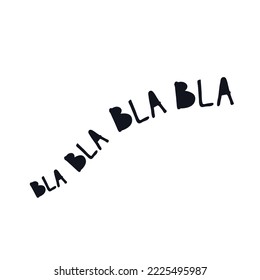 Bla bla bla logo icon sign Hand drawn lettering