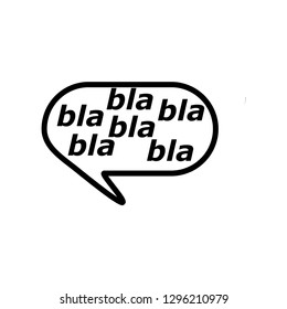 bla bla speech bubble icon for t-shirt print and other uses