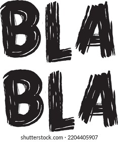 bla bla text in white Background