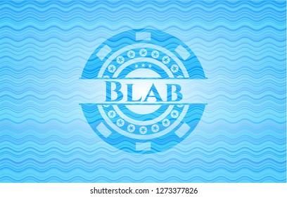 Blab water representation emblem.