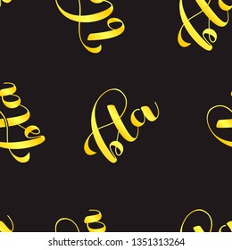 Bla-bla-bla lettering. Seamless pattern. Vector illustration for clothes or card