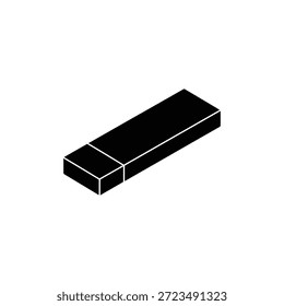 Black 3 D Isometric Bar with White Edges