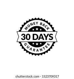 Black 30 Days Money Back Guarantee editable color