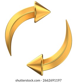 Ícone de troca 3D preto simbolizando negociação, trocas de ativos e mercados financeiros, ideal para ações, forex e plataformas de negociação criptomoeda.