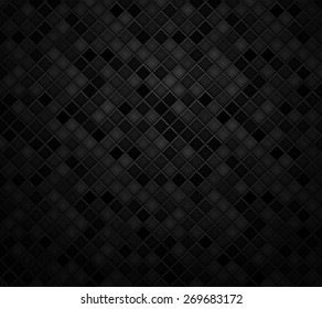 Black 3D mosaic background.