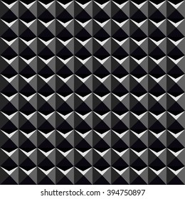 Black 3d pattern - seamless vector texture.