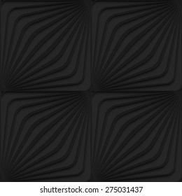 Black 3D seamless background. Dark pattern with realistic shadow.Black 3d diagonal onion shapes.