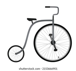 Black 40s Jahre Fahrrad. Vektorgrafik