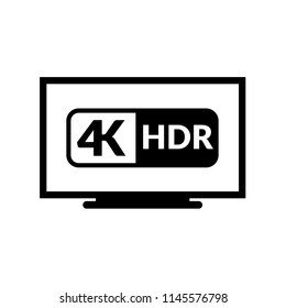 Black 4k HDR Vector Logo