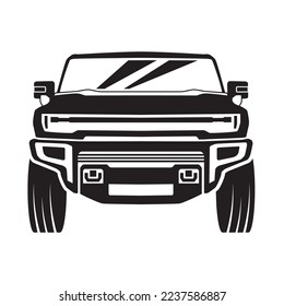 Icono frontal negro 4wd 