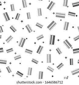 Icono negro Abacus aislado sin fisuras en fondo blanco. Marco de recuento tradicional. Signo de educación. Escuela de matemáticas.  Ilustración vectorial