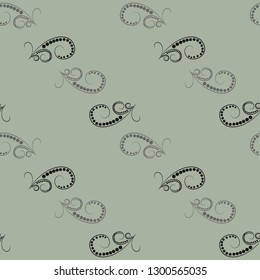 Black abstract arabic seamless pattern. Fashion graphic background design. Modern stylish abstract texture. Monochrome template for prints, textiles, wrapping, wallpaper, website. Vector illustration