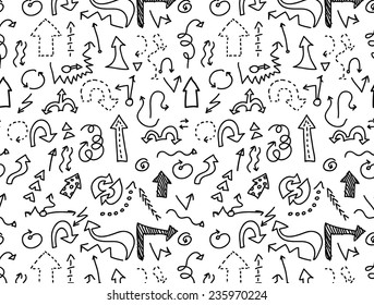 black abstract arrows icons set