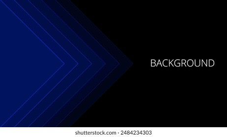Fondo abstracto negro con patrón triangular superpuesto azul, textura geométrica moderna	
