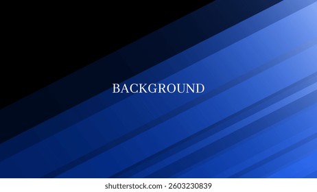 Black abstract background with blue pattern, modern geometric texture, diagonal rays