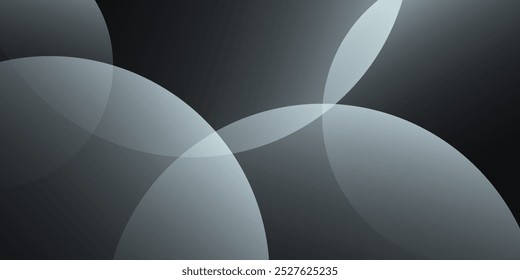 Fundo abstrato preto com linhas de círculo. Anéis de gradiente cinza preto moderno simples
