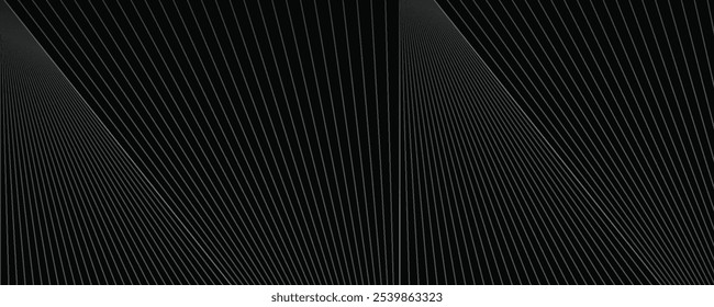 Black abstract background with circle lines. Modern black gray gradient rings. Suitable for banner, cover, poster, website, presentation, brochure, flyer, header