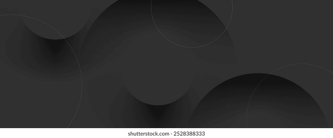Fondo abstracto negro con Formas circulares