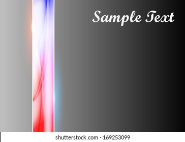 Black abstract background with color element