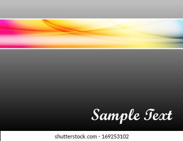 Black abstract background with color element