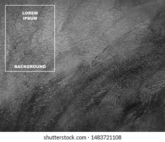Black abstract background. Concrete texture. Grunge texture graphic design. Dark color background. vector illustration.