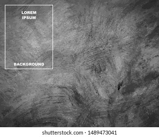 Black abstract background. Concrete texture. Grunge texture graphic design. Dark color background. vector illustration.