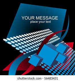 black abstract background with contrasting pattern