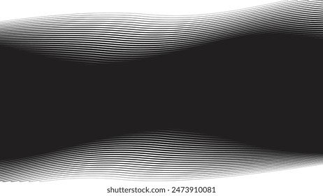 Black abstract background with curve line for backdrop or presentation