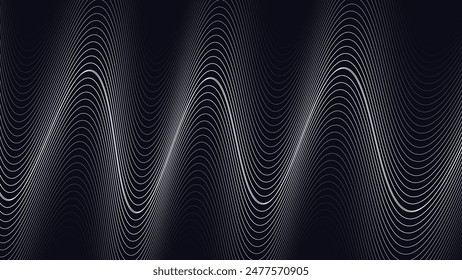 Black abstract background with curve line for backdrop or presentation