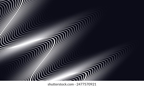 Black abstract background with curve line for backdrop or presentation