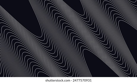 Black abstract background with curve line for backdrop or presentation