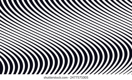 Fondo abstracto negro con la línea de la curva para el fondo o la presentación