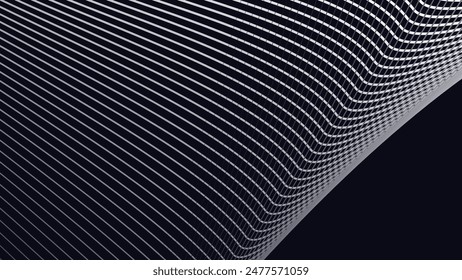 Fondo abstracto negro con la línea de la curva para el fondo o la presentación