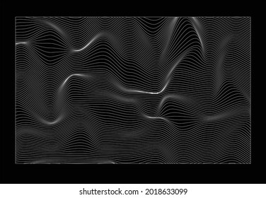 schwarz-abstrakter Hintergrund mit geschwungenen Linien 