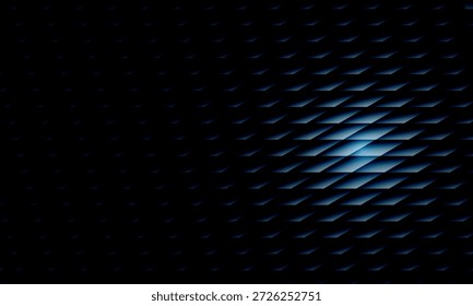 Fondo abstracto negro con textura de triángulo azul oscuro. Ilustración vectorial
