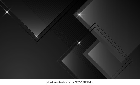 Black abstract background with dark concept. Vector Illustration.